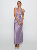 Mermaid/Trumpet Halter V Neck Sleeveless Backless Floor-Length Prom Dress