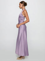 Mermaid/Trumpet Halter V Neck Sleeveless Backless Floor-Length Prom Dress
