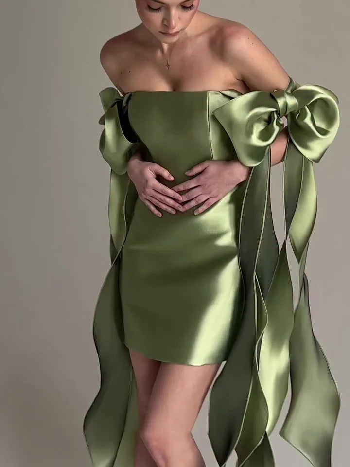 Sheath Strapless Sleeveless Short-Mini Prom Dress