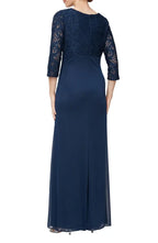 Sheath V Neck Long Sleeve Zipper Up Floor-Length Mother of the Bride Dress