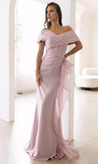 Off-Shoulder Sleeveless A-line Gorgeous Off the shoulder Floor length Prom Dress For Sale For women
