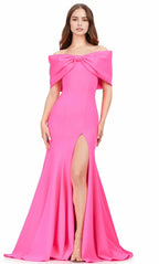 Off-Shoulder Sleeveless Mermaid Elegant Off the shoulder Floor Length Prom Dress For Sale For Women
