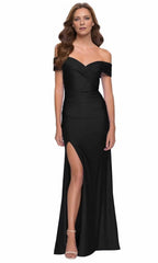 Off-Shoulder Sleeveless Sheath Classic Floor length Prom Dress For Sale For Women