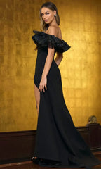 Off-Shoulder Sleeveless Sheath Elegant Floor length Long Prom Dress Hot Sale For Women