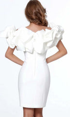 Off-Shoulder Sleeveless Sheath Simple Short Prom Dress For Sale For Women