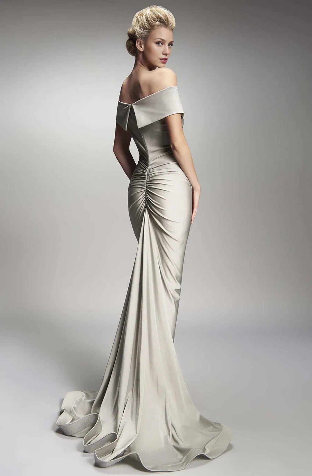 Off-Shoulder Sleeveless Trumpet Tight Off the shoulder Floor length Prom Dress For Sale For women