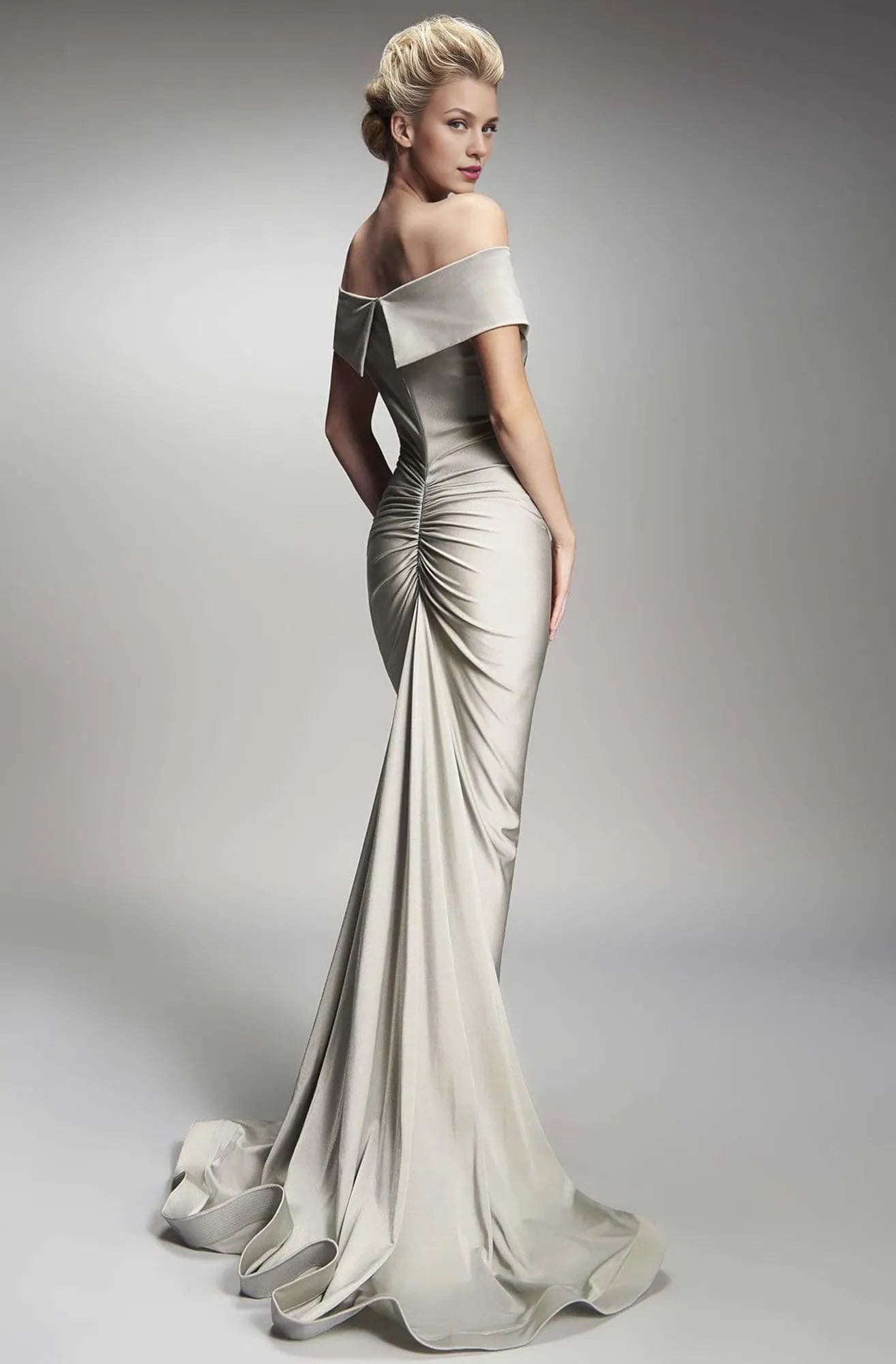 Off-Shoulder Sleeveless Trumpet Tight Off the shoulder Floor length Prom Dress For Sale For women