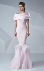 Off-shoulder Sleeveless Mermaid Romantic Floor Length Prom Dress Hot Sale For Adults