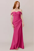 Off-the-Shoulder Bridesmaid Dresses with Sweetheart Neck, Ruched Detail and Mermaid Skirt Formal Gown