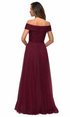 Off Shoulder Sleeveless A-Line Classic Off the shoulder Floor Length Prom Dress For Sale For Women