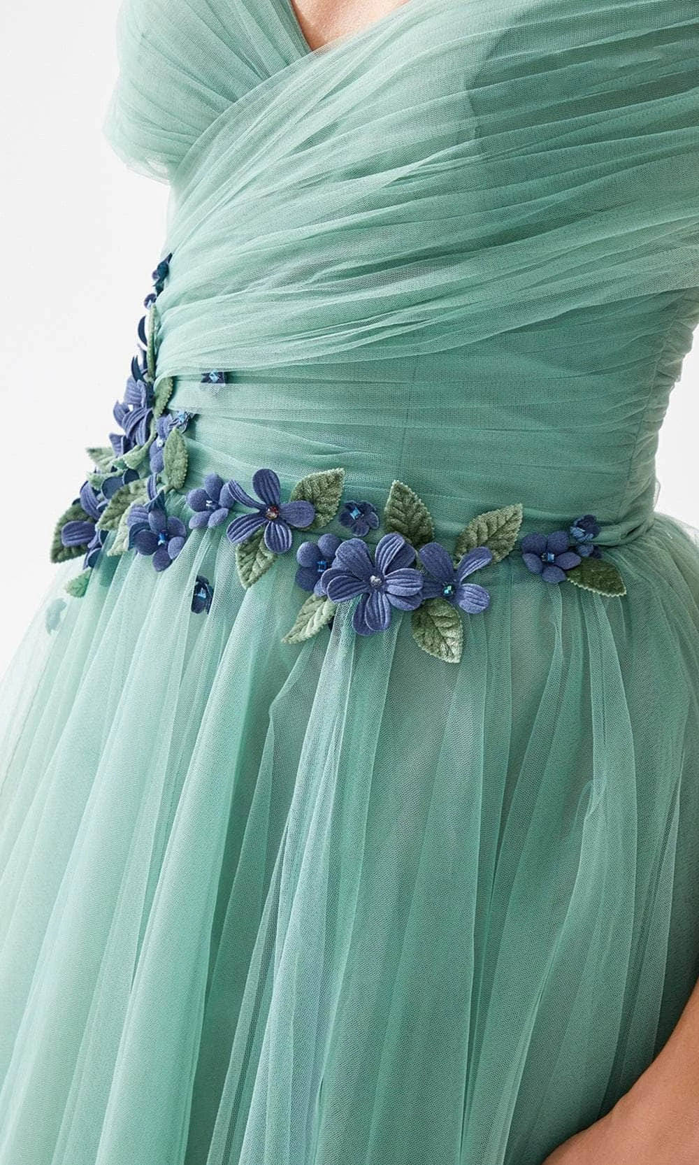 Off Shoulder Sleeveless A-Line Romantic Tea Length Prom Dress Hot Sale For Adults