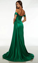 Off Shoulder Sleeveless Mermaid Modern Off the shoulder Floor length Prom Dress Hot Sale For Women