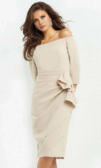 Off the Shoulder Sleeveless Sheath Vintage Knee Length Prom Dress For Sale For Ladies