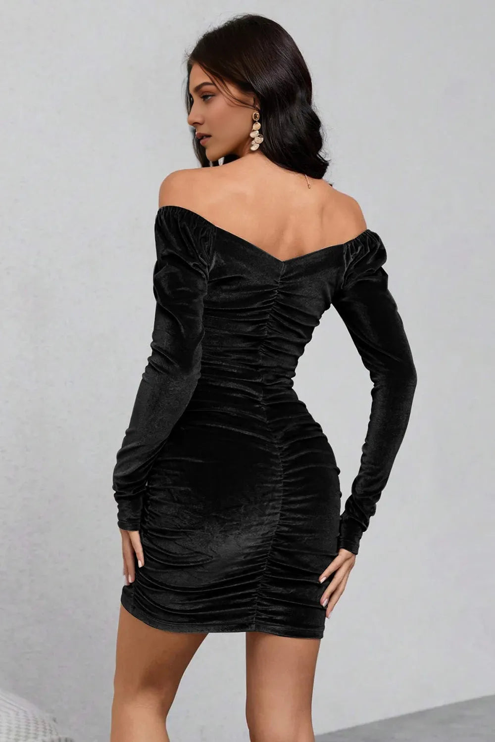 Off the shoulder Long Sleeves Sheath Trendy Short Party Dress For Sale For women