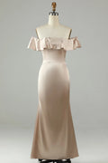 Off the shoulder Sleeveless Mermaid Romantic Ankle length Party Dress Hot Sale For ladies