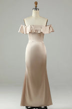 Off the shoulder Sleeveless Mermaid Romantic Ankle length Party Dress Hot Sale For ladies