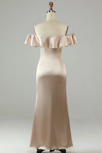 Off the shoulder Sleeveless Mermaid Romantic Ankle length Party Dress Hot Sale For ladies