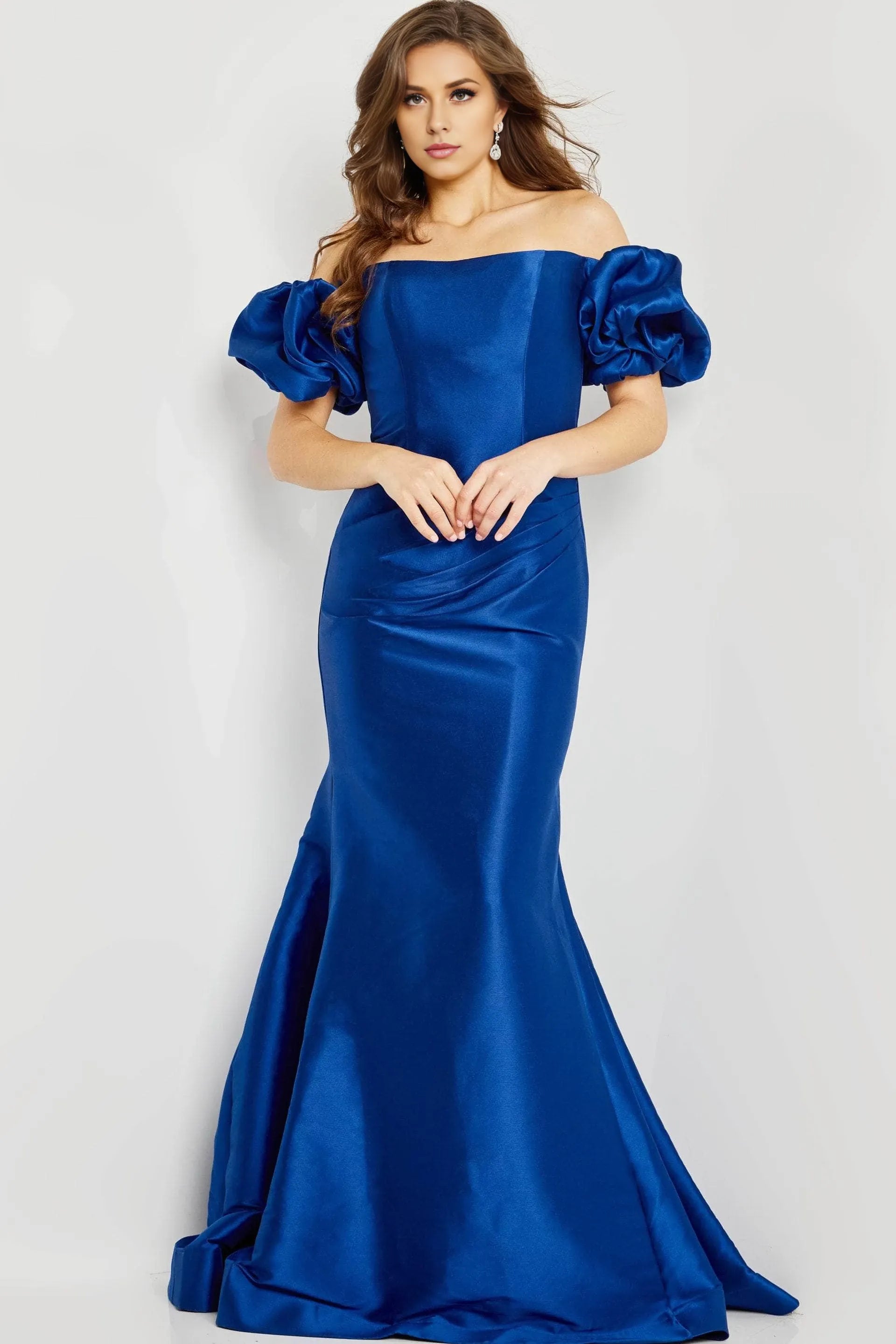 Off the shoulder Sleeveless Mermaid Simple Floor length Long Prom Dress Hot Sale For Ladies
