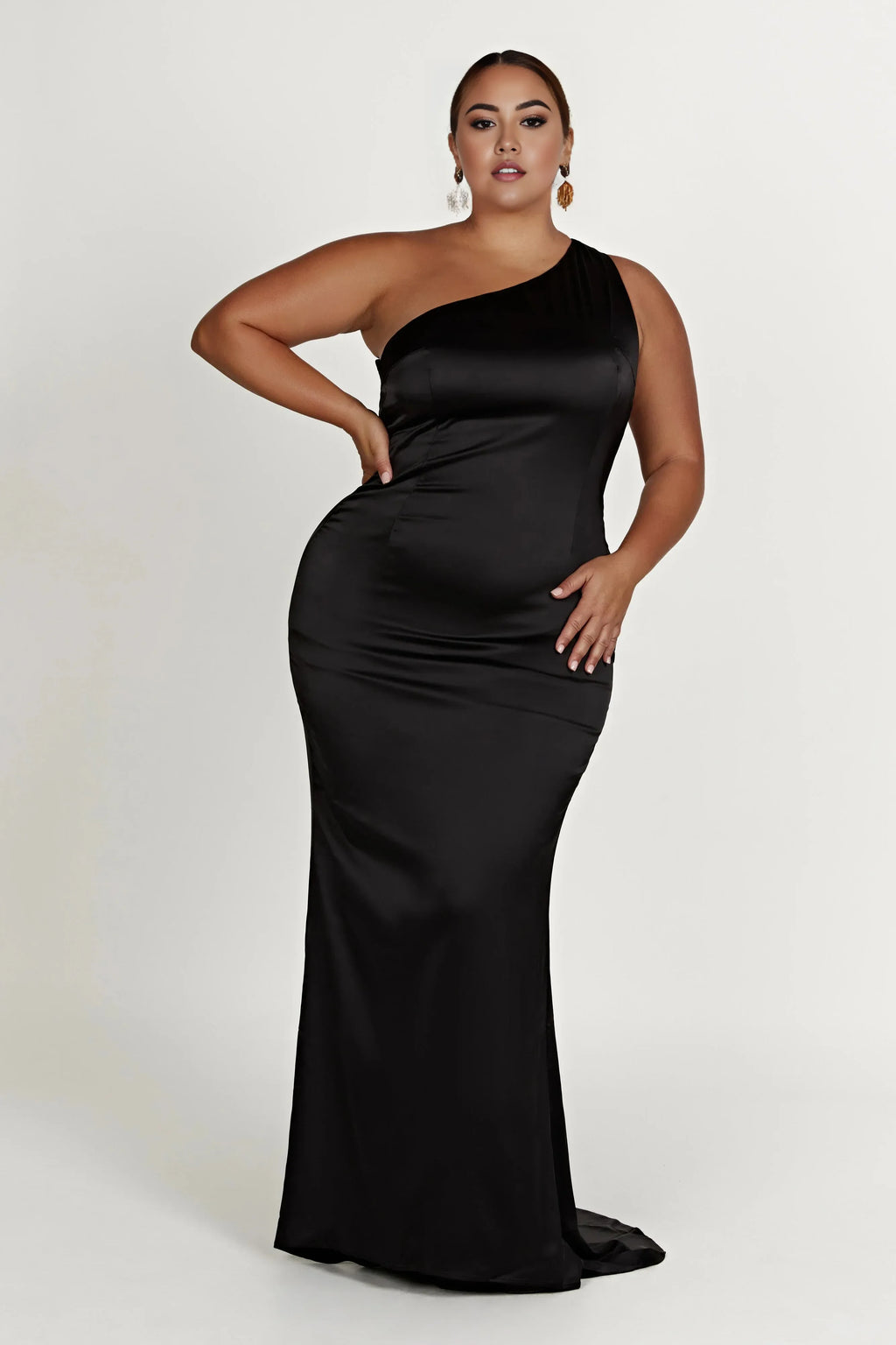 One Shoulder Elegant Prom Dresses for Ladies Sleeveless Backless Plus Size Beautiful Floor Length Prom Dresses