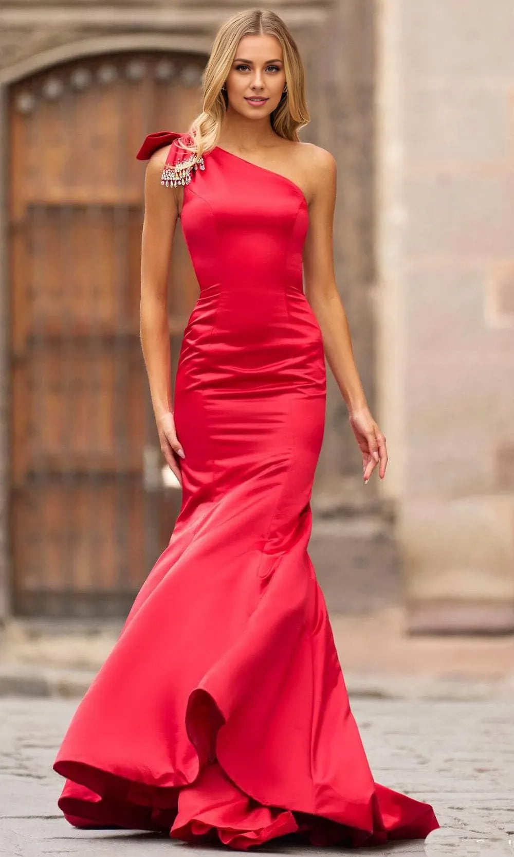 One Shoulder Sleeveless Mermaid Vintage Floor length Long Prom Dress For Sale For Women