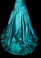 Opulent A-Line One Shoulder Sleeveless Zip Back Floor-Length Evening Gown