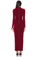 Opulent Sheath Cross Neck Long Sleeve Zipper Back Floor Length Evening Dress