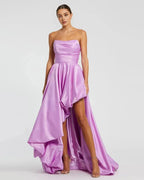 A-Line/Princess Strapless Sleeveless Zipper Up Sweep/Brush Train Prom Dress