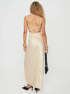 Spaghetti Strap Backless Maxi Dress Elegant Prom Dresses