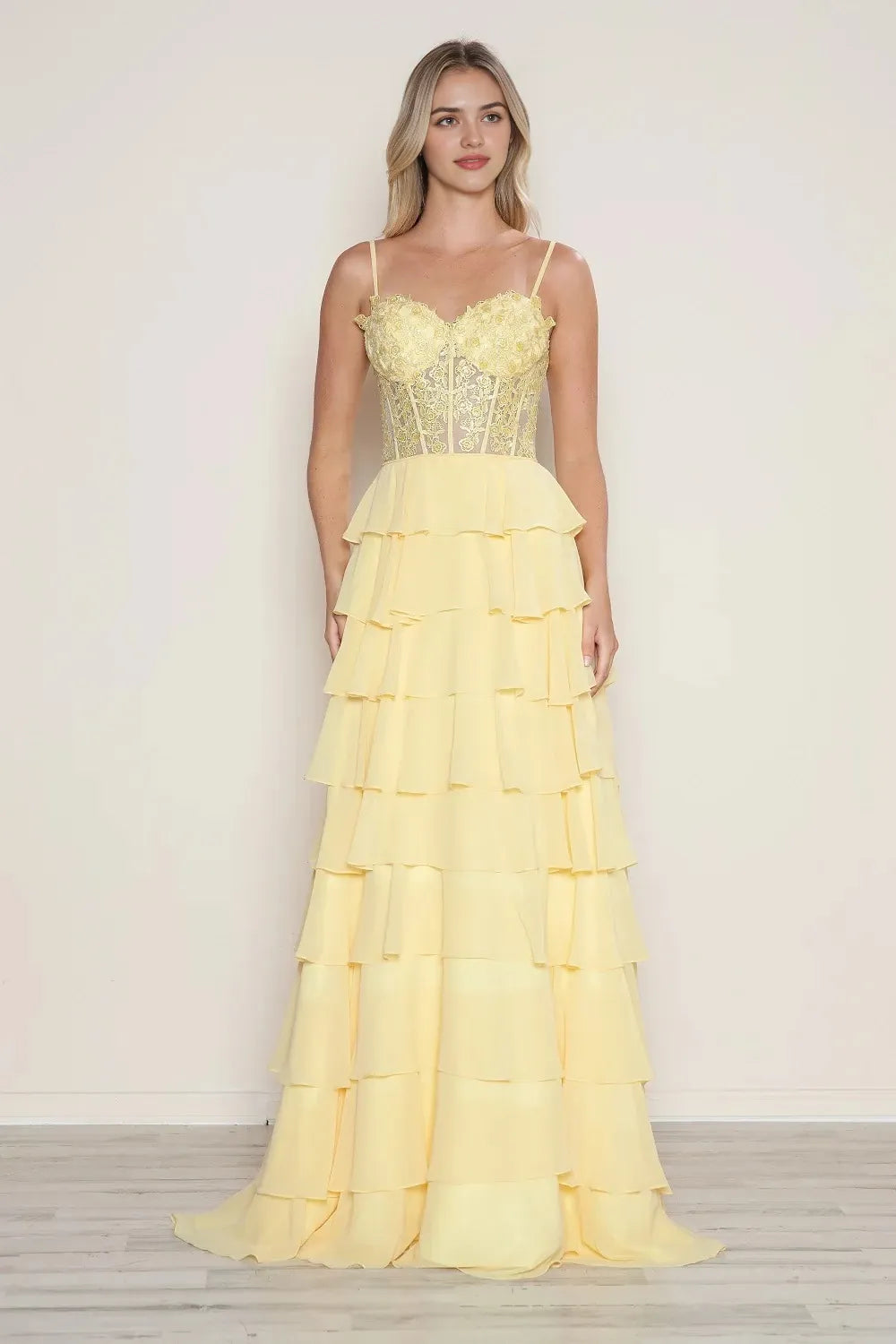Playful A-Line Sweetheart Spaghetti Strap Lace Up Back Floor Length Prom Dress
