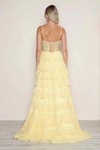 Playful A-Line Sweetheart Spaghetti Strap Lace Up Back Floor Length Prom Dress