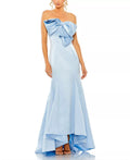 Playful Mermaid Strapless Sleeveless Oversized Bow Asymmetrical Hem For Ladies Prom Dress