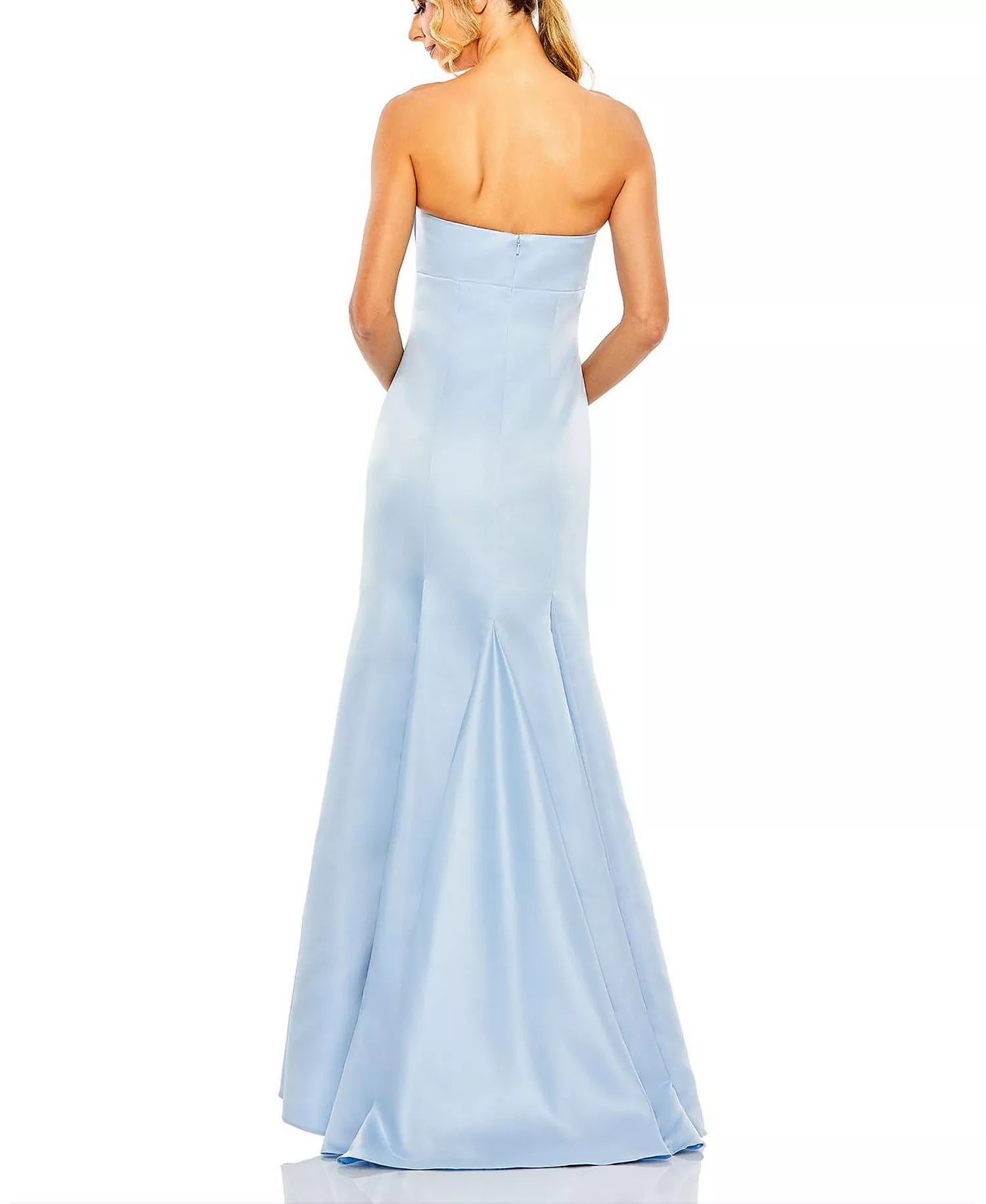 Playful Mermaid Strapless Sleeveless Oversized Bow Asymmetrical Hem For Ladies Prom Dress