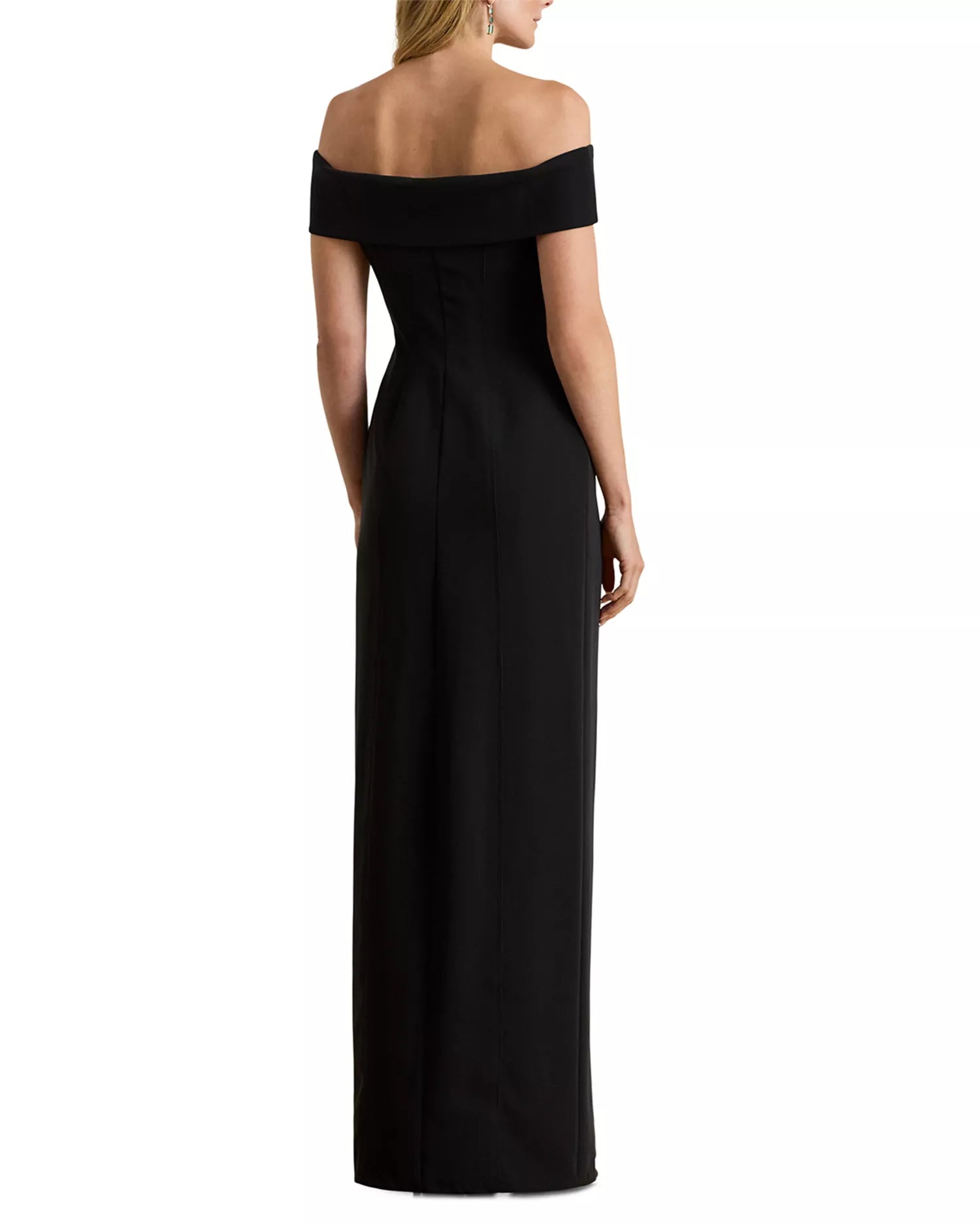 Polished Sheath Off the Shoulder Short Sleeve Open Back Floor Length Female Prom Dress