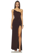 Polished Sheath One Shoulder Sleeveless Open Back Floor Length Evening Dress