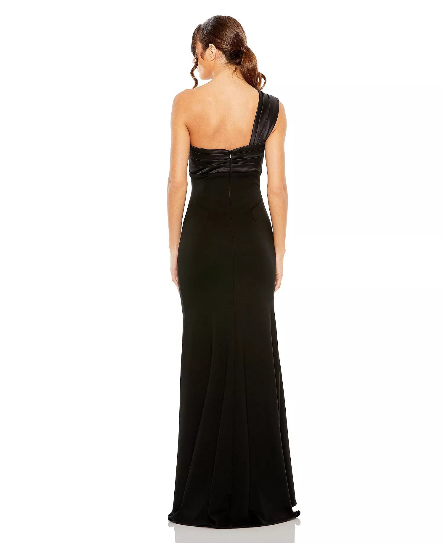 Polished Sheath One Shoulder Sweetheart Sleeveless Zipper Back Floor Length For Adults Prom Dress