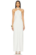 Elegant Sheath Halter Neck Sleeveless Zipper Back Floor Length Evening Dress