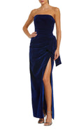 Pretty Sheath Strapless Sleeveless Zipper Back Floor Length Evening Dress