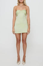 Pretty Strapless Ruched Zip Back Short Length Homecoming Dress