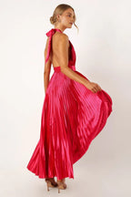 Pretty A-Line Halter Neck Sleeveless Floor-Length Prom Dress