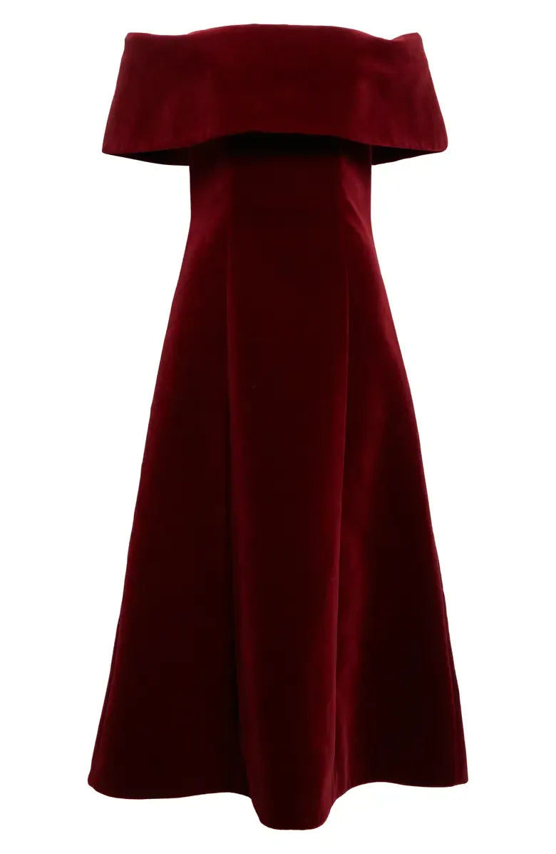 Pretty A-Line Off the Shoulder Cap Sleeve Ankle-Length Prom Dress