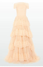 Pretty A-Line Off the Shoulder Cap Sleeve Zipper Up Floor-Length Prom Dress