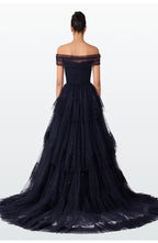 Pretty A-Line Off the Shoulder Cap Sleeve Zipper Up Floor-Length Prom Dress