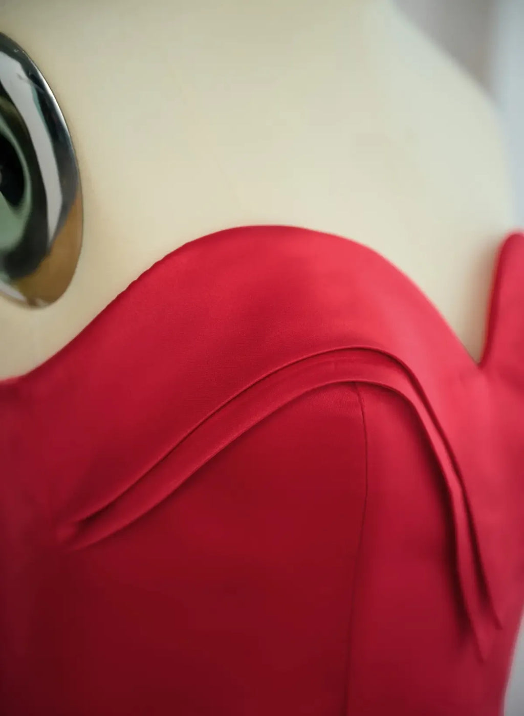 Prom Dress Strapless A Line Satin Red With Sweetheart Neckline And Layered Ruffle High Low Skirt For Teens Glamorous
