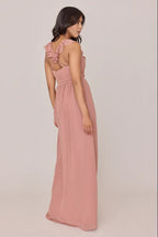 Pretty A-Line V Neck Sleeveless Floor-Length Prom Dress