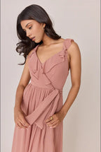 Pretty A-Line V Neck Sleeveless Floor-Length Prom Dress