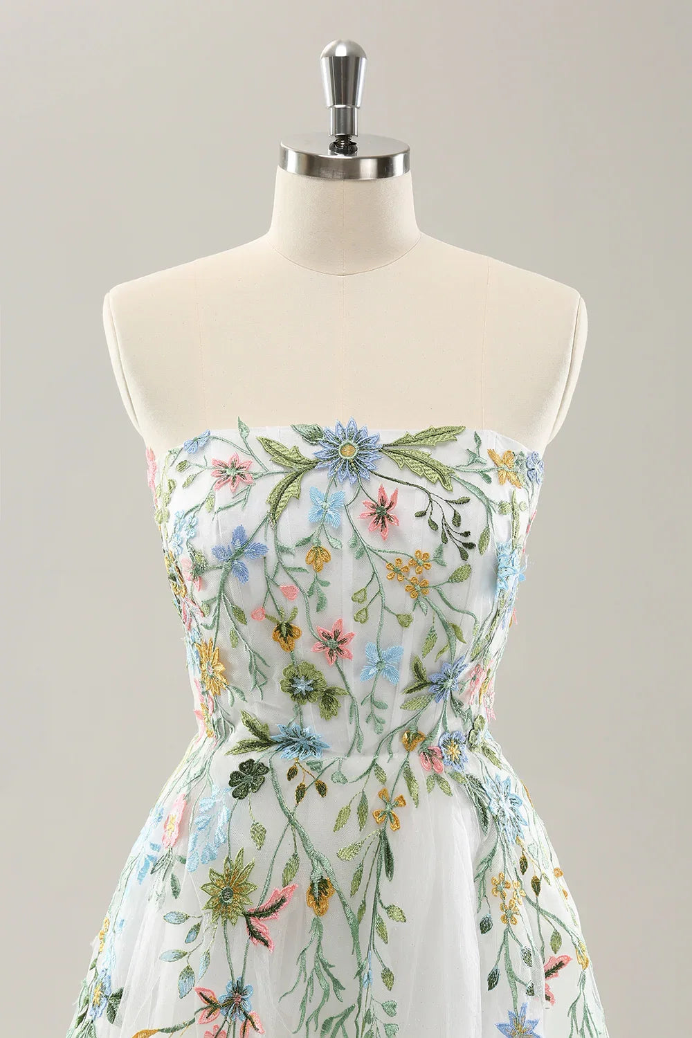 Pretty A Line Strapless Neck Sleeveless Up Sweep/Brush Train Wedding Dress
