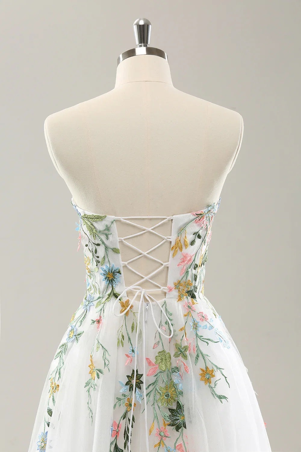 Pretty A Line Strapless Neck Sleeveless Up Sweep/Brush Train Wedding Dress