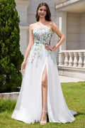 Pretty A Line Strapless Neck Sleeveless Up Sweep/Brush Train Wedding Dress