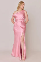 Pretty Fitted Trumpet Asymmetrical Neck Sleeveless Backless Floor-Length Prom Dress