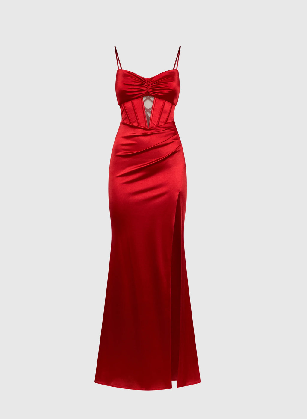 Mermaid Spaghetti Straps Sleeveless Floor-Length Prom Dress